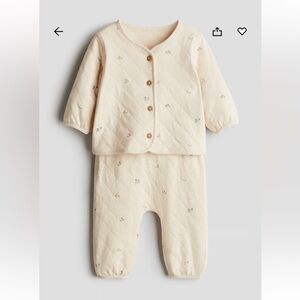 H&M Jersey Quilted Baby Pajama Set